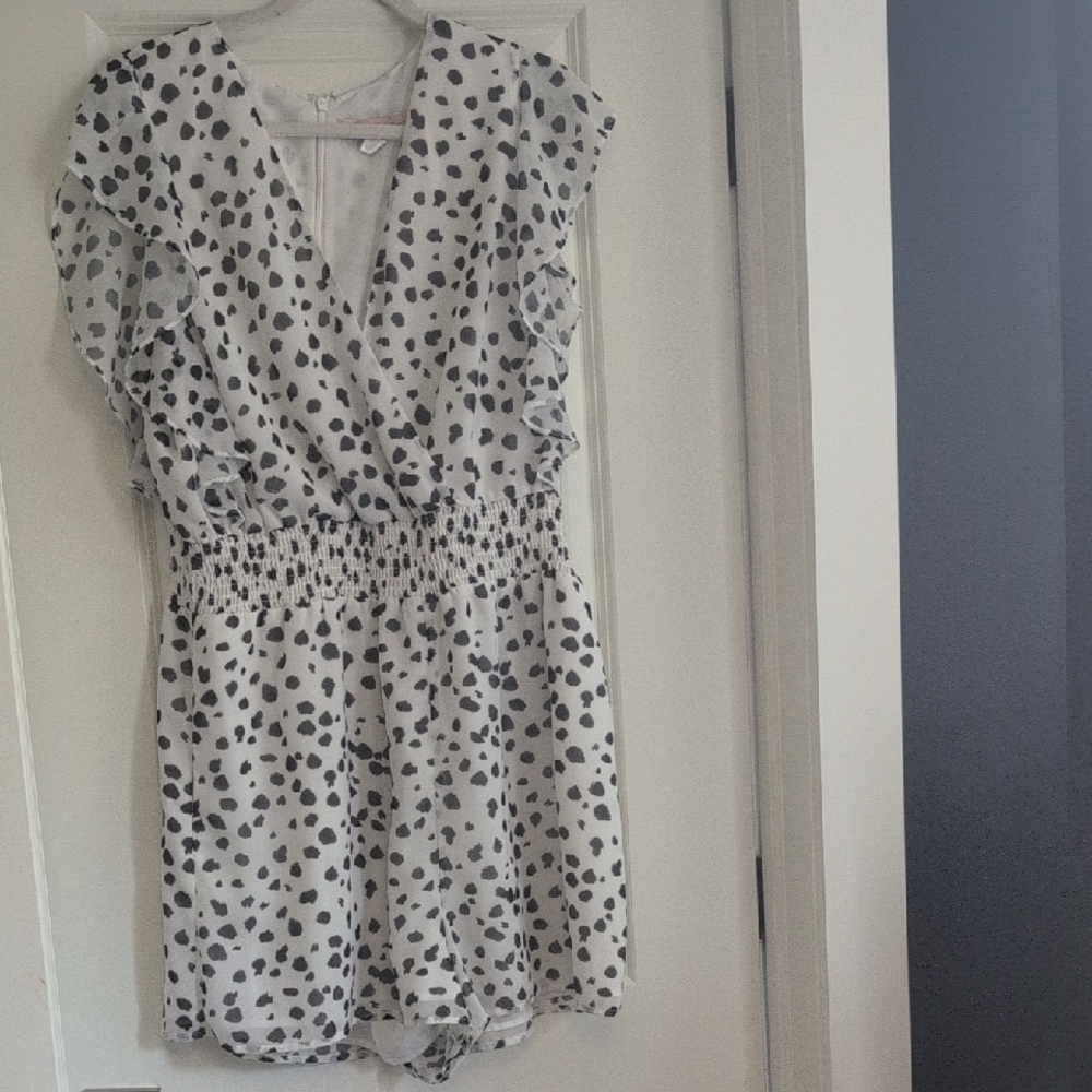 Hutch Black and White Ruffle Romper